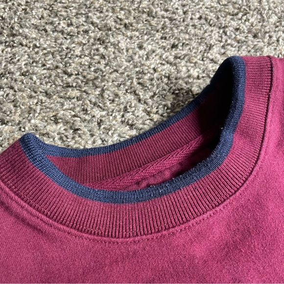 Vintage 90s Worlds Greatest Grandpa & Fisherman Fishing Burgandy Sweatshirt XL - Picture 5 of 6